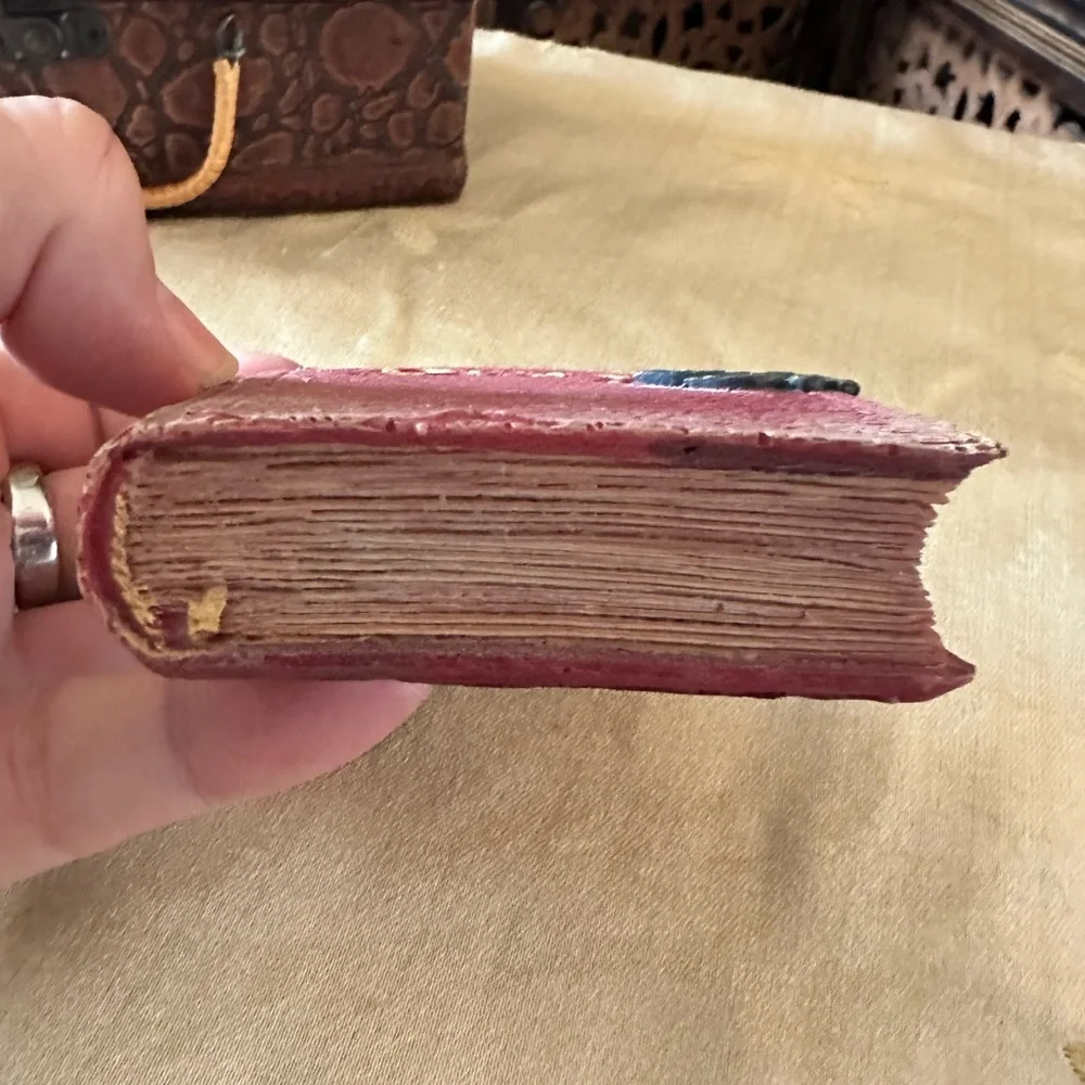 Vintage Small Resin Red Faux Diary / Journal / Book w/ Great Detail.